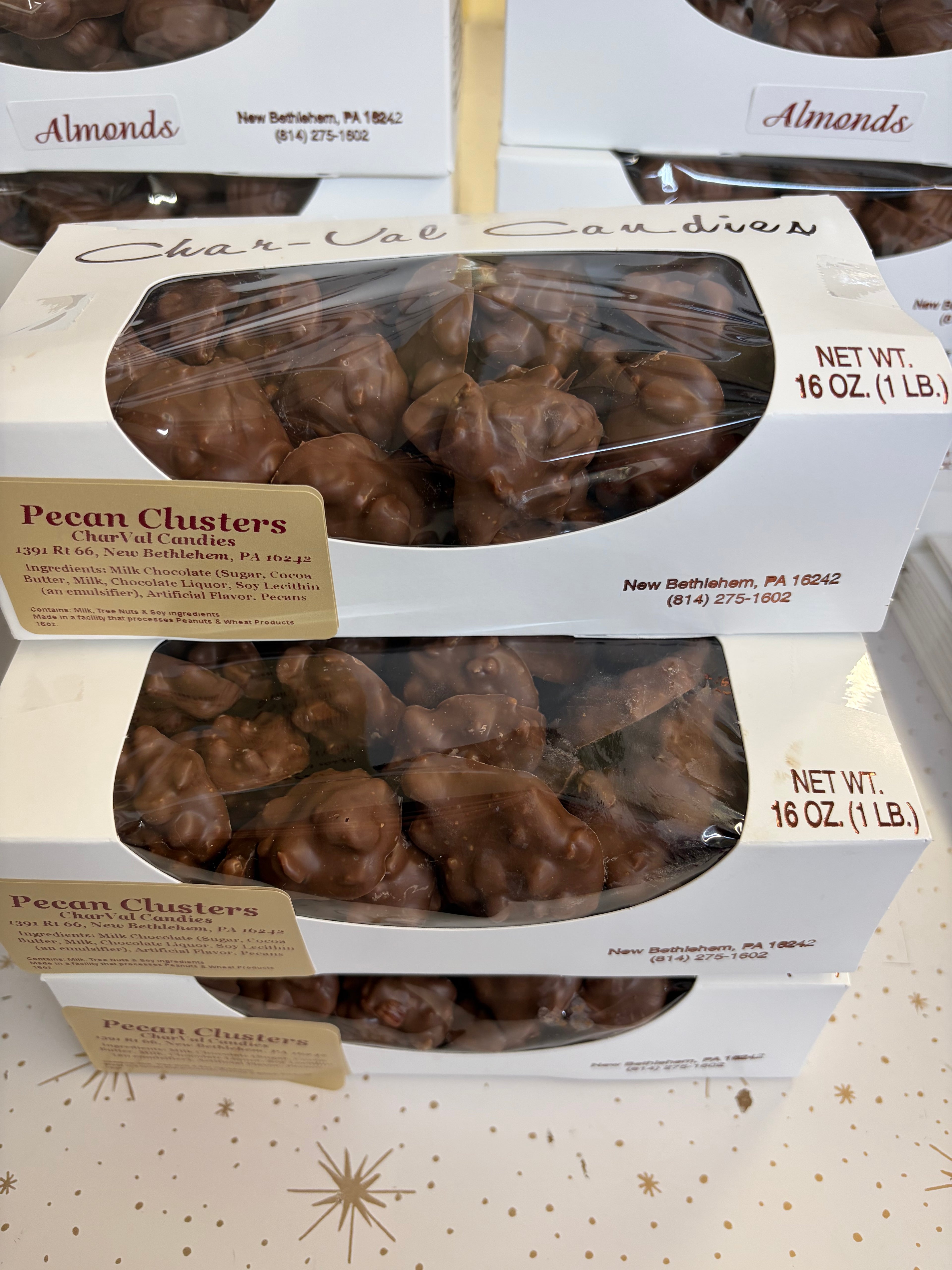 Milk Chocolate Covered Pecan Clusters