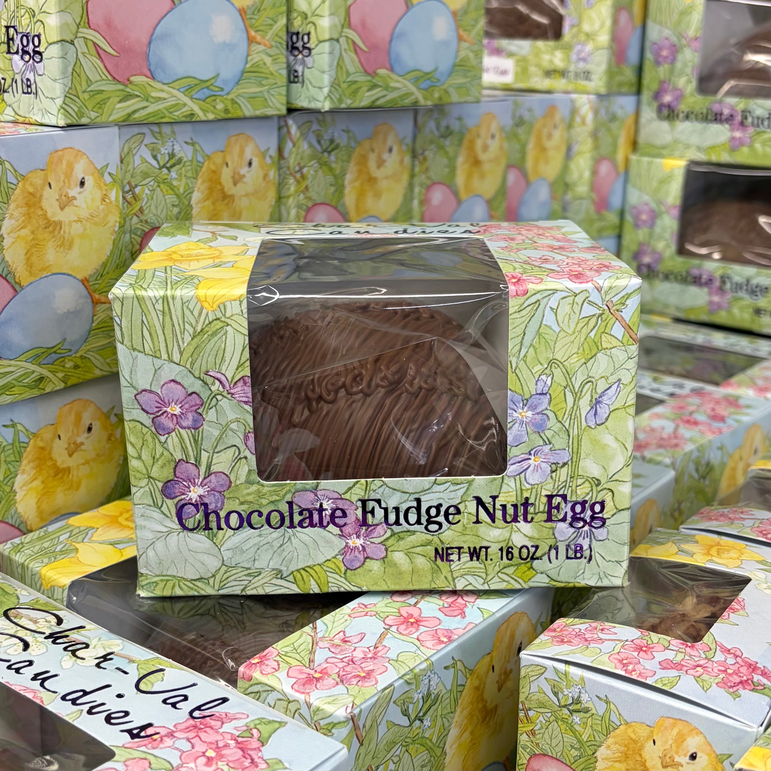 Chocolate Fudge Egg with Walnuts