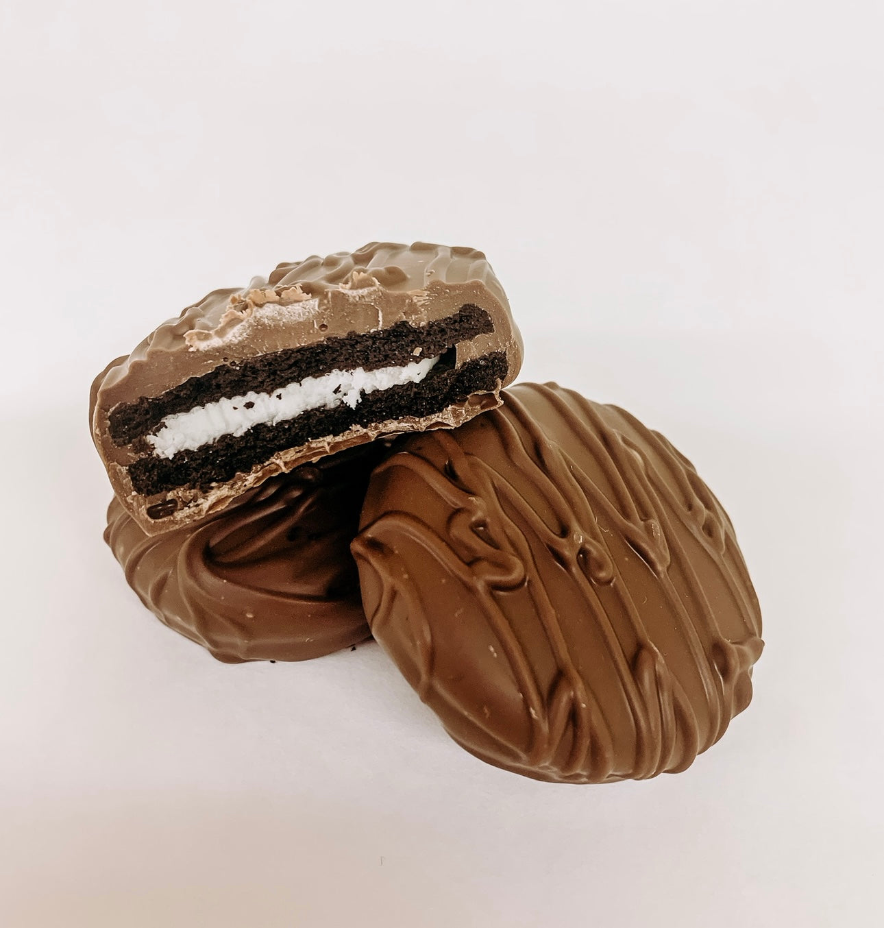 Milk Chocolate Covered Chocolate Sandwich Cookies